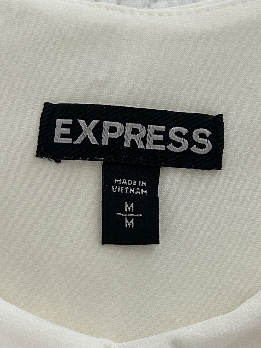 Express Cream Ruffle Cold-ShoulderTop - Picture 4 of 4
